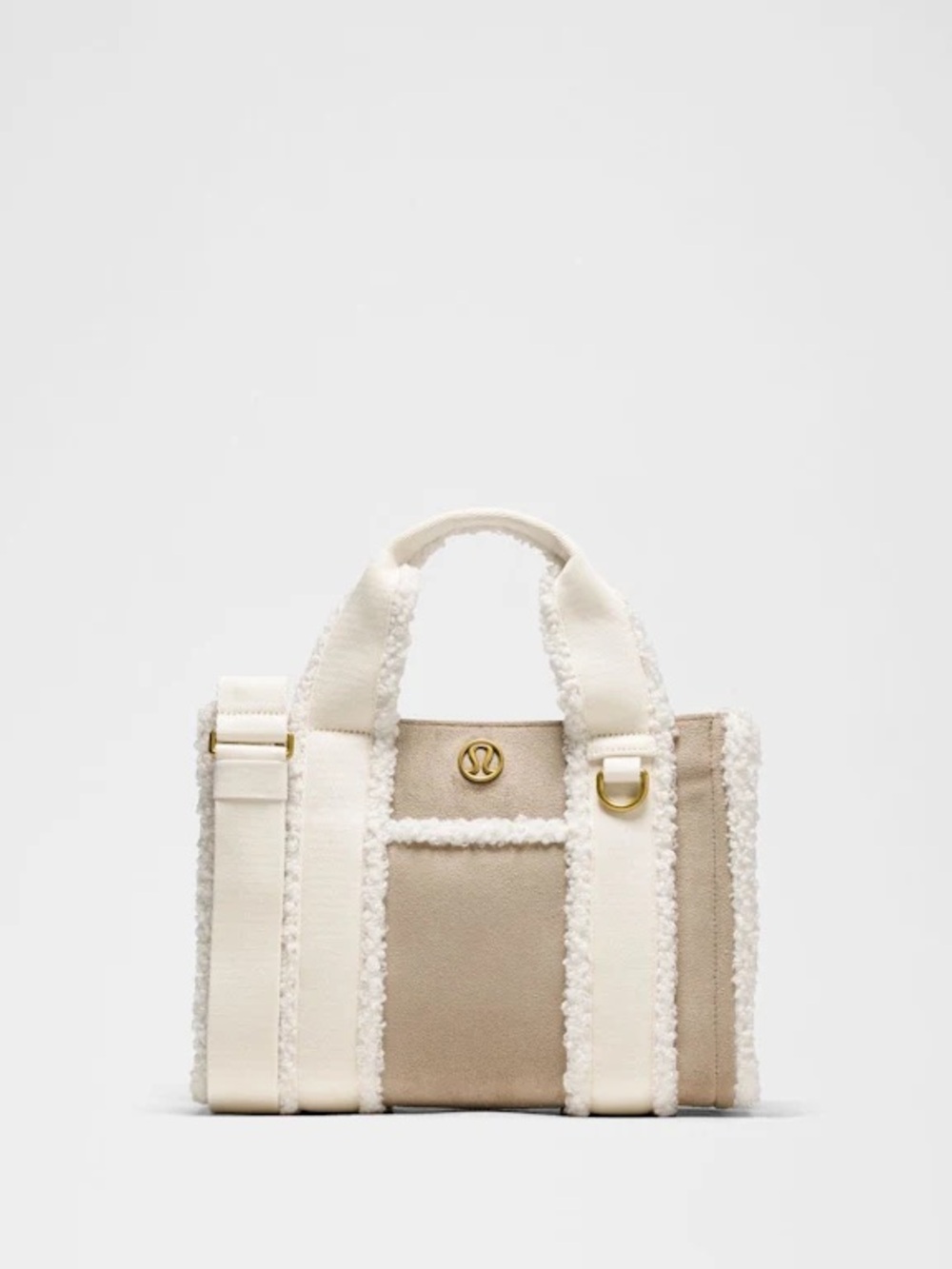 lululemon Boxy Mini Tote Bag 4.5L Faux Shearling Trims